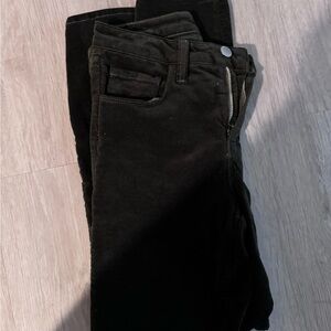 Women’s green velvet jeans